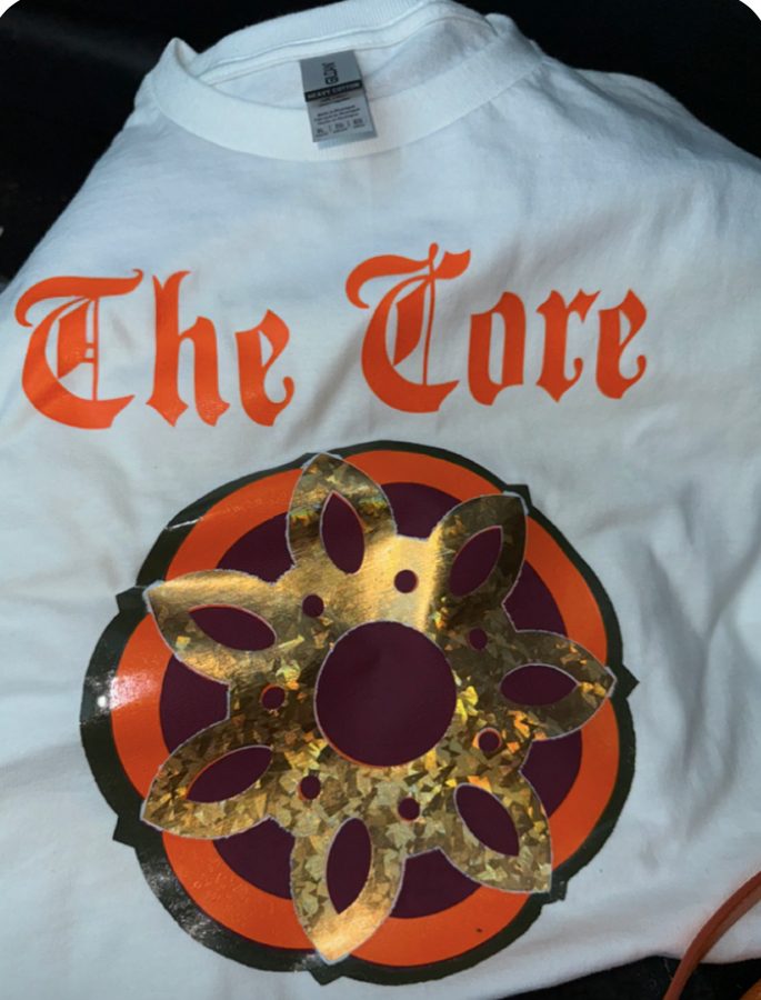 Custom group shirt with metallic design